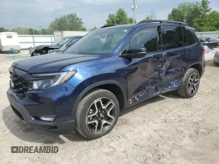 2023 Honda Passport Elite z VIN 5FNYF8H07PB036929, wystawiony jako Copart lot #55981185 z przebiegiem 27 523 mil mil oraz Szkoda całkowita • Salvage title. Historia ofert i sprzedaży dostępna na DreamBid. Obrazek 1.
