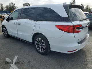 2022 Honda Odyssey EX-L with VIN 5FNRL6H72NB021962, listed as a Copart auction lot 47251375 with 47,627 mi miles and Salvage Title. Bid and sale history available at DreamBid. Image 2.