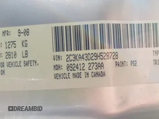 2009 Chrysler 300 LX with VIN 2C3KA43D29H528728, listed as a IAAI auction lot 41532893 with 95,077 mi miles. Bid and sale history available at carsss.com. Image 9.