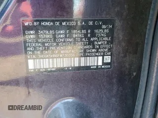 2015 Honda Fit EX-L with VIN 3HGGK5H86FM730356, listed as a Copart auction lot 41883655 with Not provided miles and Salvage title. Bid and sale history available at DreamBid. Image 12.