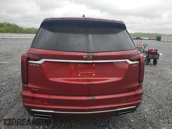2021 Cadillac XT6 Premium Luxury with VIN 1GYKPDRSXMZ231922, listed as a Copart auction lot 51981065 with 16,784 mi miles and Salvage Title. Bid and sale history available at carsss.com. Image 6.