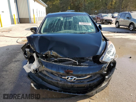 2013 Hyundai Elantra GT with VIN KMHD35LE6DU037206, listed as a Copart auction lot 76306464 with 0 mi miles and Salvage Title. Bid and sale history available at carsss.com. Image 5.