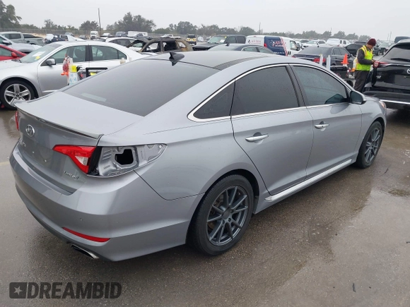 2015 Hyundai Sonata 2.4L Sport with VIN 5NPE34AF8FH208677, listed as a IAAI auction lot 41615270 with 141,639 mi miles. Bid and sale history available at carsss.com. Image 4.