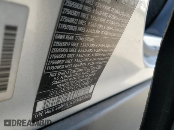 2016 Land Rover Range Rover HSE с VIN SALGS2VF0GA256962, выставлен на аукционе Copart как лот 47704215 с пробегом 68 713 миль миль и Чистый • Clean title. История ставок и продаж доступна на DreamBid. Изображение 12.