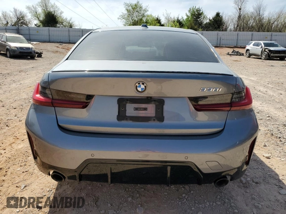 2023 BMW 3 Series 330i with VIN 3MW69FF00P8D51885, listed as a Copart auction lot 50623765 with 29,078 mi miles and Salvage Title. Bid and sale history available at carsss.com. Image 6.