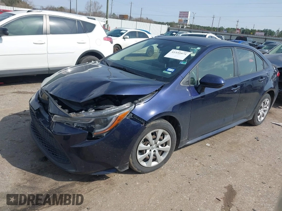 2020 Toyota Corolla LE with VIN JTDEPRAE7LJ000141, listed as a IAAI auction lot 41555971 with 19,386 mi miles. Bid and sale history available at carsss.com. Image 17.