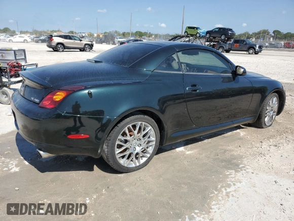 2003 Lexus SC 430 z VIN JTHFN48Y930048533, wystawiony jako Copart lot #57091815 z przebiegiem Nie podano mil oraz Szkoda całkowita • Salvage title. Historia ofert i sprzedaży dostępna na DreamBid. Obrazek 3.