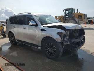 2019 Nissan Armada Platinum z VIN JN8AY2NF5K9352726, wystawiony jako Copart lot #58525505 z przebiegiem 85 383 mil mil oraz Szkoda całkowita • Salvage title. Historia ofert i sprzedaży dostępna na DreamBid. Obrazek 4.