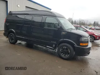 2018 GMC Savana Cargo Van with VIN 1GTW7BFG5J1160683, listed as a Copart auction lot 53020075 with 81,359 mi miles and Salvage Title. Bid and sale history available at carsss.com. Image 4.