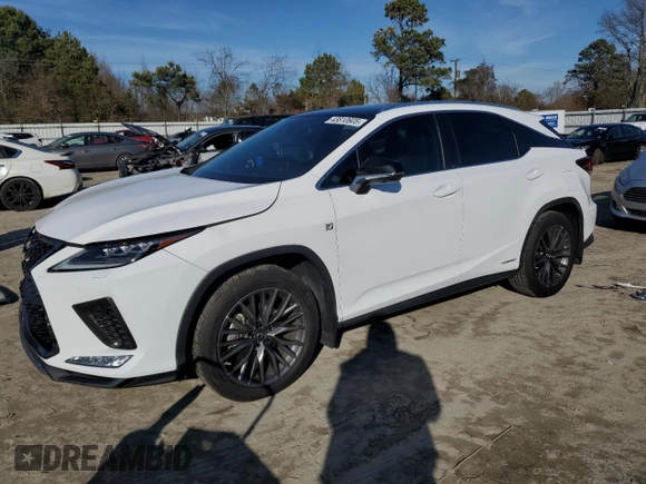 2021 Lexus RX with VIN 2T2YGMDA4MC071511, listed as a Copart auction lot 43810605 with 37,158 mi miles and Salvage Title. Bid and sale history available at carsss.com. Image 1.