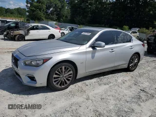 2019 Infiniti Q50 Luxe with VIN JN1EV7AR8KM558691, listed as a Copart auction lot 62877895 with 106,762 mi miles and Salvage title. Bid and sale history available at DreamBid. Image 1.