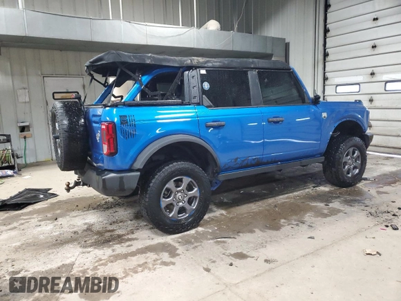 2023 Ford Bronco with VIN 1FMDE5BH0PLB56286, listed as a Copart auction lot 57166655 with 45,216 mi miles and Salvage title. Bid and sale history available at DreamBid. Image 3.