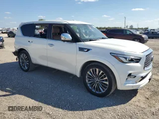 2018 Infiniti QX80 with VIN JN8AZ2NE9J9195382, listed as a Copart auction lot 71923024 with 92,900 mi miles and Salvage Title. Bid and sale history available at carsss.com. Image 4.