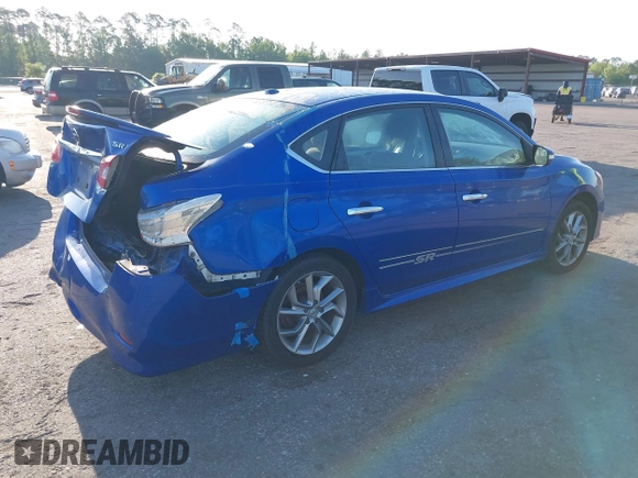 2015 Nissan Sentra S with VIN 3N1AB7AP9FY266606, listed as a IAAI auction lot 41983060 with 105,317 mi miles. Bid and sale history available at carsss.com. Image 4.