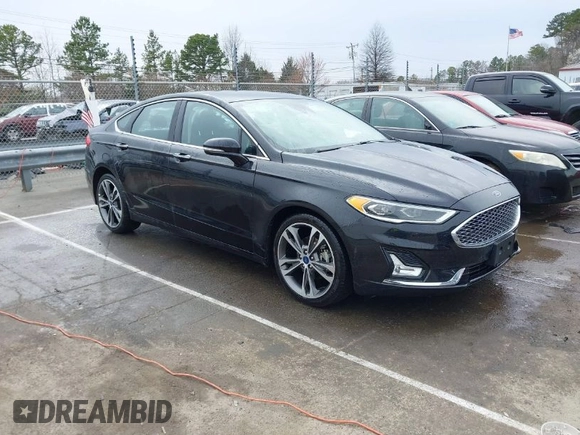 2019 Ford Fusion Titanium with VIN 3FA6P0K93KR243148, listed as a IAAI auction lot 41757469 with 78,859 mi miles. Bid and sale history available at carsss.com. Image 1.