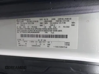 2018 Ford Transit with VIN 1FTBW2CMXJKA90555, listed as a IAAI auction lot 41539215 with 87,913 mi miles and . Bid and sale history available at DreamBid. Image 9.