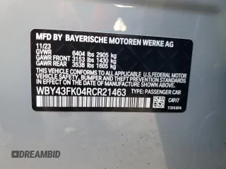 2024 BMW i5 M60 z VIN WBY43FK04RCR21463, wystawiony jako Copart lot #76382184 z przebiegiem 2987 mil mil oraz Szkody całkowita. Historia ofert i sprzedaży dostępna na DreamBid. Obrazek 13.