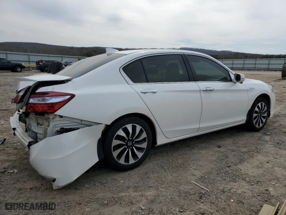 2017 Honda Accord Hybrid with VIN JHMCR6F35HC007106, listed as a Copart auction lot 50763055 with 125,260 mi miles and Salvage Title. Bid and sale history available at carsss.com. Image 3.