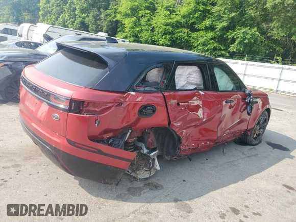 2020 Land Rover Range Rover Velar R-Dynamic S with VIN SALYK2EX3LA242139, listed as a Copart auction lot 58975095 with Not provided miles and Salvage title. Bid and sale history available at DreamBid. Image 3.