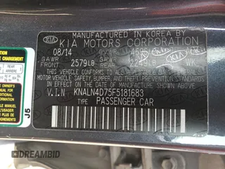 2015 Kia Cadenza Premium with VIN KNALN4D75F5181683, listed as a Copart auction lot 72346994 with 184,455 mi miles and Salvage Title. Bid and sale history available at carsss.com. Image 13.