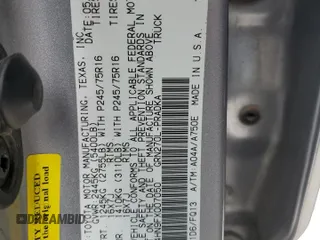2015 Toyota Tacoma PreRunner с VIN 5TFKU4HN9FX007050, выставлен на аукционе Copart как лот 76483094 с пробегом Не указан миль и Списание • Salvage title. История ставок и продаж доступна на DreamBid. Изображение 13.