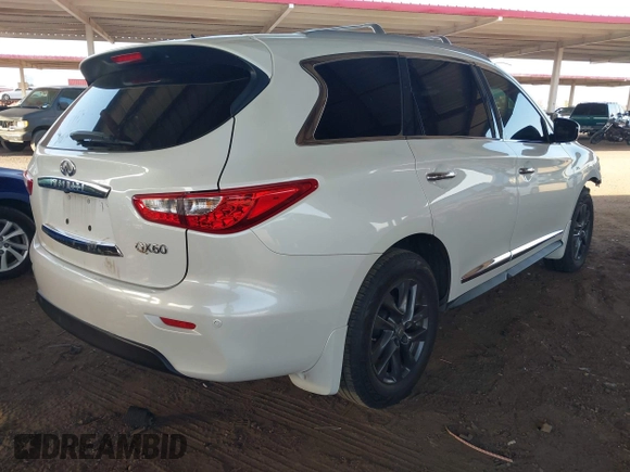2015 Infiniti QX60 with VIN 5N1AL0MN8FC507152, listed as a IAAI auction lot 41935938 with 122,219 mi miles and . Bid and sale history available at DreamBid. Image 4.