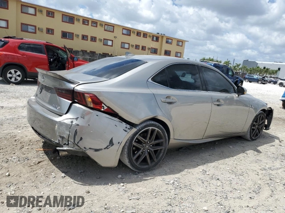 2015 Lexus IS 250 with VIN JTHBF1D20F5077891, listed as a Copart auction lot 53798835 with 126,813 mi miles and Salvage Title. Bid and sale history available at carsss.com. Image 3.