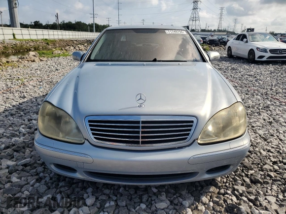 2002 Mercedes-Benz S-Class 4.3L with VIN WDBNG70J22A299862, listed as a Copart auction lot 71749794 with 0 mi miles and Non Repairable. Bid and sale history available at carsss.com. Image 5.