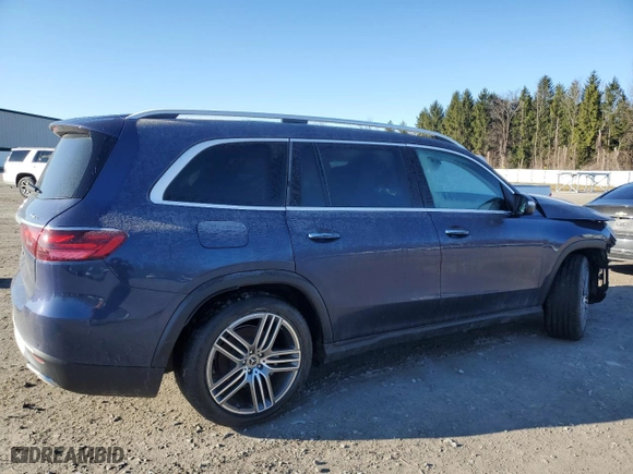 2024 Mercedes-Benz GLS with VIN 4JGFF5KE3RB174463, listed as a Copart auction lot 48996445 with 14,786 mi miles and Salvage Title. Bid and sale history available at carsss.com. Image 3.