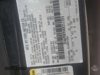 2019 Ford Fusion Titanium with VIN 3FA6P0K9XKR217324, listed as a Copart auction lot 56104185 with 135,728 mi miles and Salvage title. Bid and sale history available at DreamBid. Image 14.