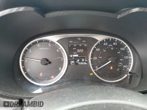 2021 Nissan Versa S с VIN 3N1CN8DVXML920121, выставлен на аукционе Copart как лот 57113425 с пробегом 75 958 миль миль и Списание • Salvage title. История ставок и продаж доступна на DreamBid. Изображение 9.