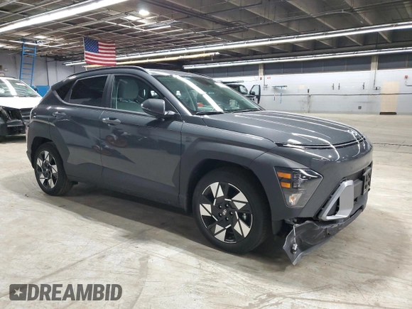 2024 Hyundai Kona SEL with VIN KM8HC3AB3RU138337, listed as a Copart auction lot 50745135 with 9,455 mi miles and Salvage Title. Bid and sale history available at DreamBid. Image 4.