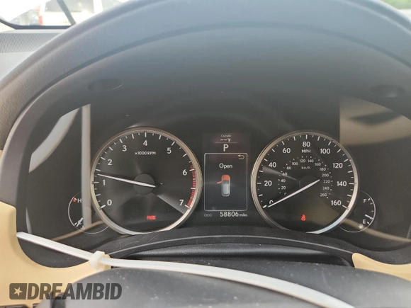 2017 Lexus NX 200t with VIN JTJYARBZ1H2053299, listed as a Copart auction lot 60734825 with 58,806 mi miles and Salvage title. Bid and sale history available at DreamBid. Image 9.