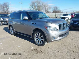 2014 Infiniti QX80 with VIN JN8AZ2NE1E9066820, listed as a IAAI auction lot 41806522 with 223,484 mi miles. Bid and sale history available at carsss.com. Image 1.