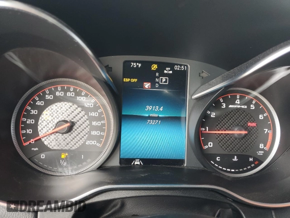 2020 Mercedes-Benz C 63 S AMG with VIN WDDWJ8HB1LF979739, listed as a Copart auction lot 47376075 with 73,271 mi miles and Salvage title. Bid and sale history available at DreamBid. Image 9.