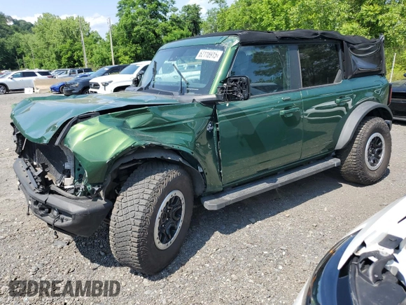 2023 Ford Bronco z VIN 1FMEE5DP7PLB60568, wystawiony jako Copart lot #62118915 z przebiegiem 25 681 mil mil oraz Nie do naprawy • Non repairable. Historia ofert i sprzedaży dostępna na DreamBid. Obrazek 1.