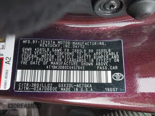 2012 Toyota Avalon with VIN 4T1BK3DB0CU457643, listed as a IAAI auction lot 41331578 with 250,203 mi miles and . Bid and sale history available at DreamBid. Image 9.