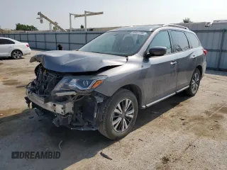 2017 Nissan Pathfinder SV z VIN 5N1DR2MM7HC664513, wystawiony jako Copart lot #58857795 z przebiegiem 114 203 mil mil oraz Szkoda całkowita • Salvage title. Historia ofert i sprzedaży dostępna na DreamBid. Obrazek 1.