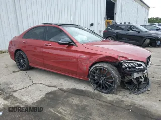 2019 Mercedes-Benz C 43 AMG with VIN 55SWF6EB4KU314307, listed as a Copart auction lot 73287564 with Not provided miles and Salvage title. Bid and sale history available at DreamBid. Image 4.