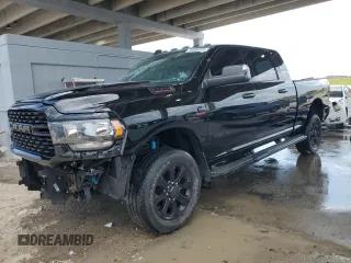 2022 Ram 2500 Big Horn with VIN 3C6UR5ML9NG144097, listed as a Copart auction lot 48206925 with 33,574 mi miles and Salvage title. Bid and sale history available at DreamBid. Image 1.