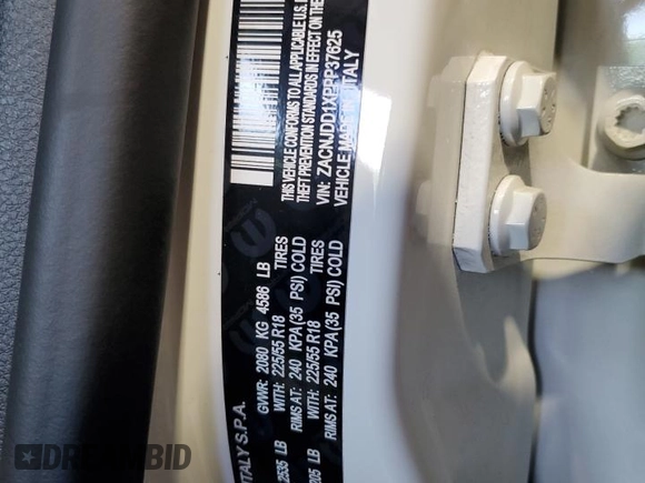 2023 Jeep Renegade Limited with VIN ZACNJDD1XPPP37625, listed as a Copart auction lot 55989715 with Not provided miles and Salvage title. Bid and sale history available at DreamBid. Image 12.