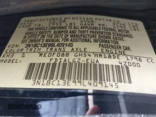 2009 Nissan Versa 1.8 SL with VIN 3N1BC13E99L409145, listed as a IAAI auction lot 42151530 with 150,930 mi miles. Bid and sale history available at carsss.com. Image 9.