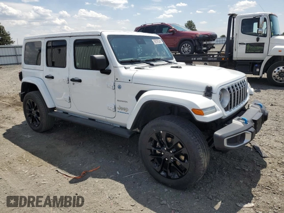 2024 Jeep Wrangler Sahara с VIN 1C4RJXP62RW275130, выставлен на аукционе Copart как лот 62665895 с пробегом 21 521 миль миль и На запчасти • Non repairable. История ставок и продаж доступна на DreamBid. Изображение 4.