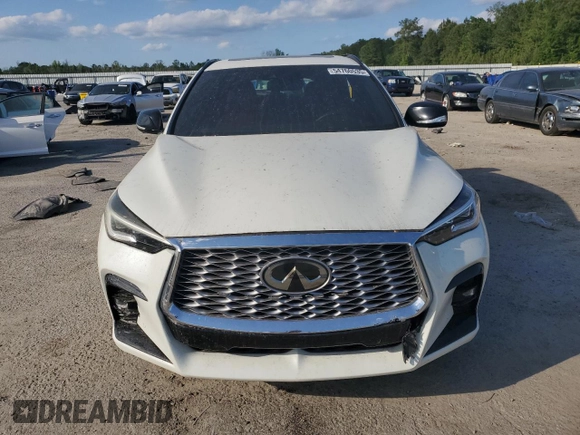 2022 Infiniti QX55 Sensory with VIN 3PCAJ5L3XNF104167, listed as a Copart auction lot 54760535 with Not provided miles and Salvage title. Bid and sale history available at DreamBid. Image 5.