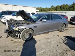 2021 Genesis G90 Premium with VIN KMTF34PA8MU091249, listed as a Copart auction lot 72181113 with 28,182 mi miles and . Bid and sale history available at carsss.com. Image 1.