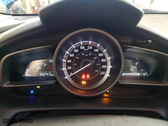 2017 Mazda CX-3 Sport with VIN JM1DKFB73H0142847, listed as a Copart auction lot 52140845 with 90,247 mi miles and Salvage Title. Bid and sale history available at carsss.com. Image 9.