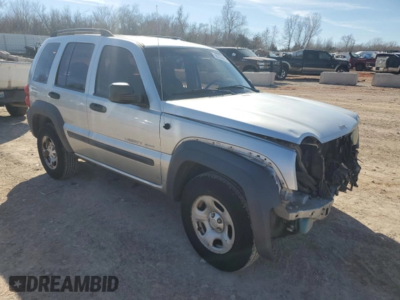 2003 Jeep Liberty Sport with VIN 1J4GK48K93W653461, listed as a Copart auction lot 46702455 with 213,581 mi miles and Salvage Title. Bid and sale history available at DreamBid. Image 4.