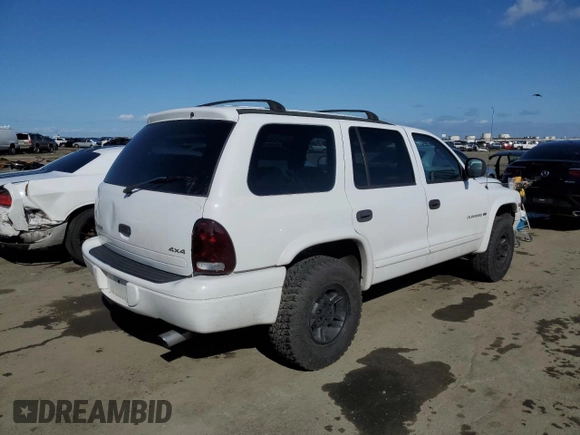 1999 Dodge Durango z VIN 1B4HS28Z5XF638406, wystawiony jako Copart lot #43786395 z przebiegiem 156 013 mil mil oraz Czysty tytuł • Clean title. Historia ofert i sprzedaży dostępna na DreamBid. Obrazek 3.