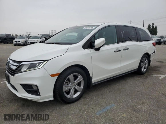 2020 Honda Odyssey EX with VIN 5FNRL6H57LB038073, listed as a Copart auction lot 54979525 with 38,114 mi miles and Salvage title. Bid and sale history available at DreamBid. Image 1.