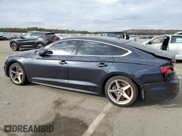 2018 Audi A5 Sportback Premium Plus with VIN WAUENCF54JA057838, listed as a Copart auction lot 75138723 with 0 mi miles. Bid and sale history available at carsss.com. Image 2.